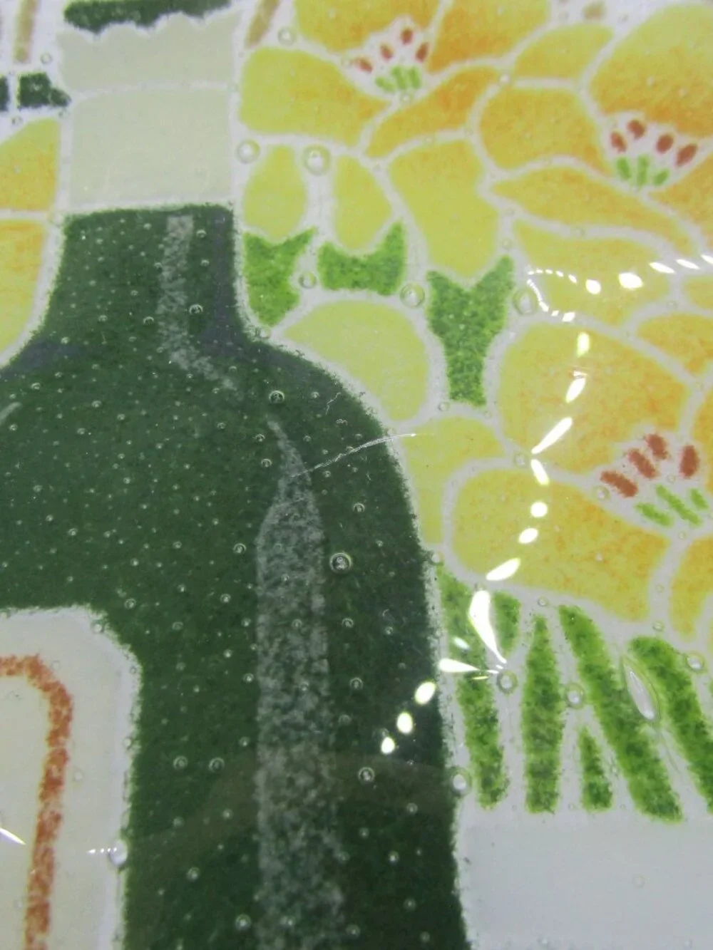 Peggy Karr Fused Art Glass Wine and Grapes 11